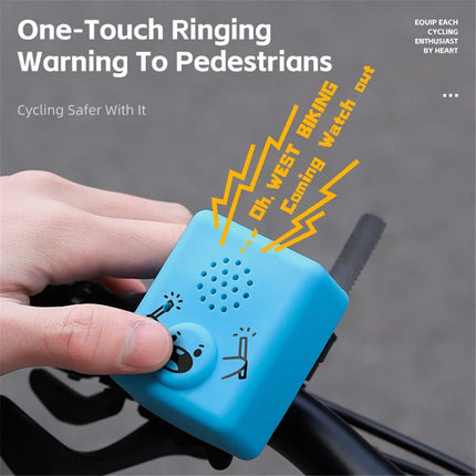 400Sonnette WEST BIKING 120dB rose, enregistrement audio, électronique VTT