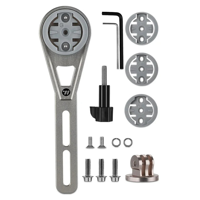 235Support compteur vélo WEST BIKING YP0719438 titane, fixation sur guidon