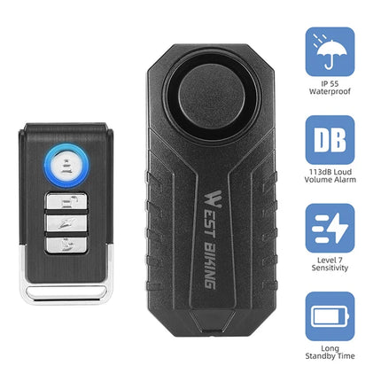 543Allarme per bicicletta senza fili, allarme antifurto con telecomando, suono forte