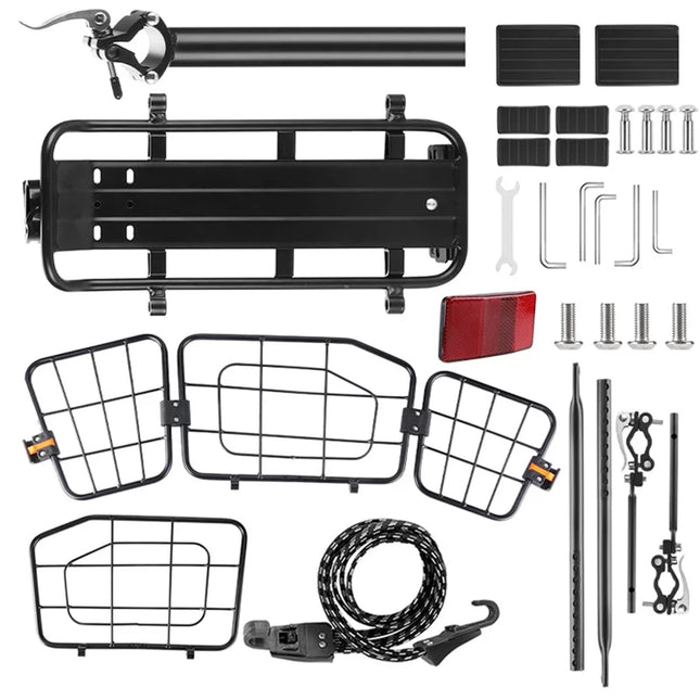 39 Aluminum Alloy Rear Bike Basket 20L with Hole for Airtag