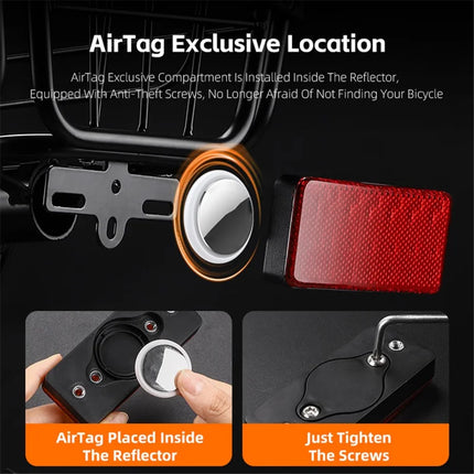 39 Aluminum Alloy Rear Bike Basket 20L with Hole for Airtag