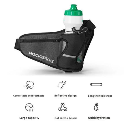 2397Sac banane course à pied et cyclisme 1L avec porte-bouteille