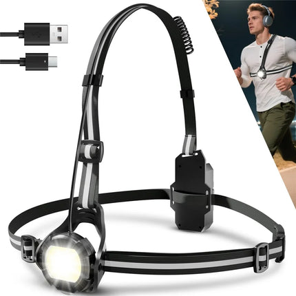 Lampe d'avertissement de poitrine à angle ajustable 500 lumens