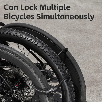 787Antivol de Vélo Câble Acier avec Serrure à Code 4 Chiffres