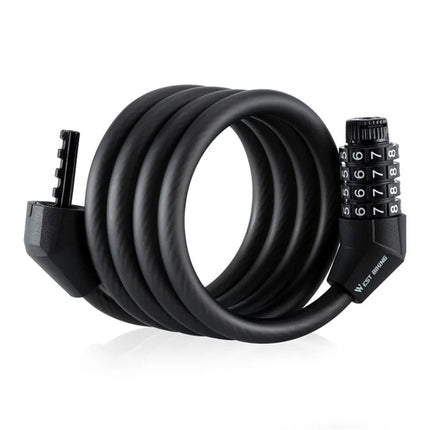 1208Antifurto per Bicicletta Cavo Acciaio - Lucchetto a Codice 4 Cifre