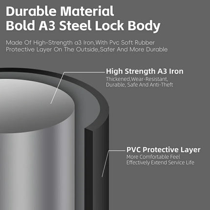 1473Antivol en forme de U de haute sécurité pour vélo de moto avec 2 clés