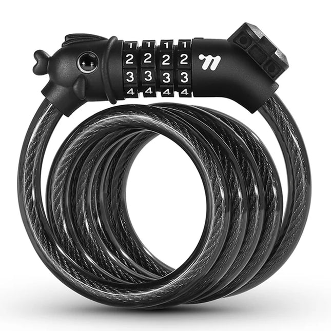 885C cable lock for bike with 4-digit combination for road bike mountain bike