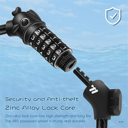 1292Câble antivol pour vélo avec combinaison à 4 chiffres pour vélo de route VTT
