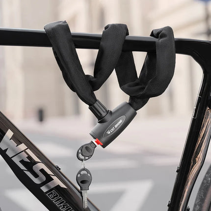 Lacăt de lanț pentru bicicletă, înaltă securitate, antifurt, cu chei