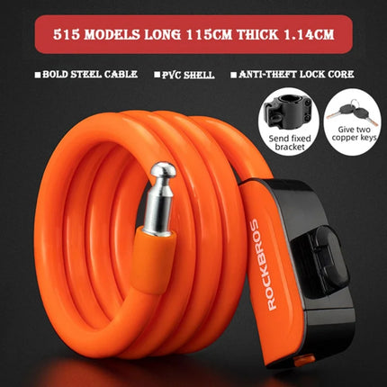 2259 Antirrobo de Bicicleta ROCKBROS RKS515 Enrollable en Acero
