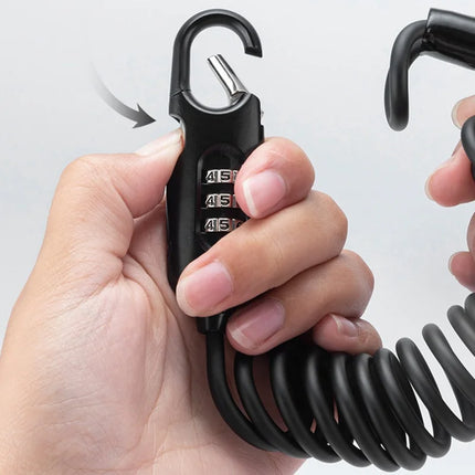 2189Cadenas con código con cable de resorte Candado de acero inoxidable