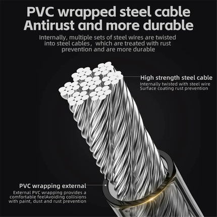 2040 Catene antifurto per biciclette in acciaio, cavo a spirale