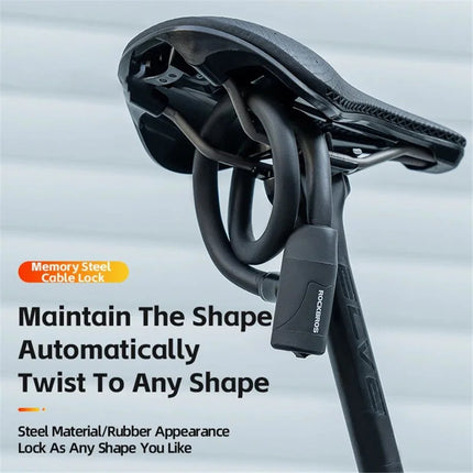 2371 Catena per bici multifunzione, cavo in acciaio spiralato, sicurezza antifurto