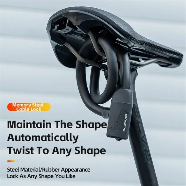 2371 Cadenas de bicicleta multifunción, cable de acero en espiral, seguridad antirrobo