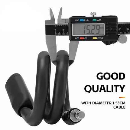 2371 Catena per bici multifunzione, cavo in acciaio spiralato, sicurezza antifurto