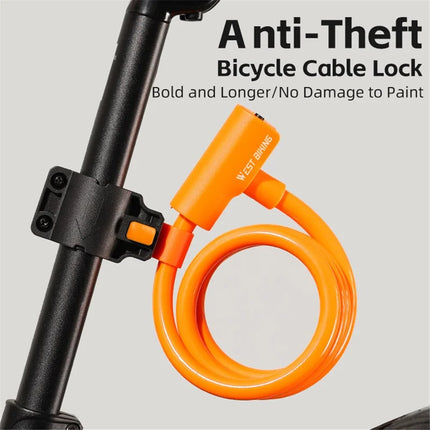 1448 Antivol de Bicicleta Cabo de Aço Antivol Extensível 115cm