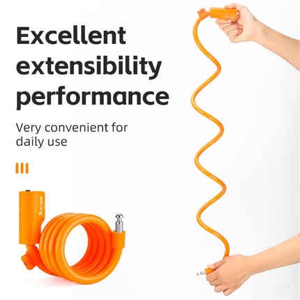 1448 Antivol de Bicicleta Cabo de Aço Antivol Extensível 115cm