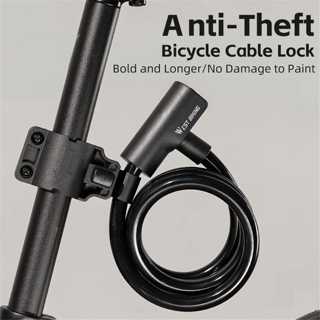 3 Cadenas de vélo anti-vol extensible en acier