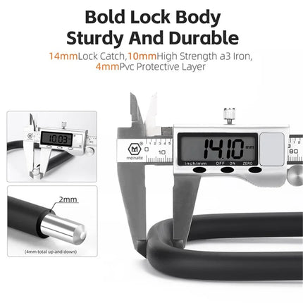 594Antivol pour vélo en forme de U avec support de montage robuste