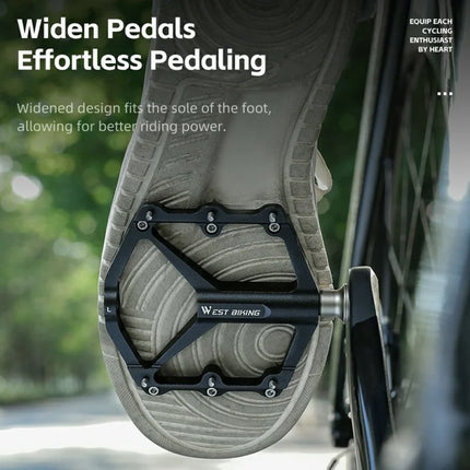 1215Pédales de vélo en alliage d&amp;#39;aluminium léger à 3 roulements  - noir