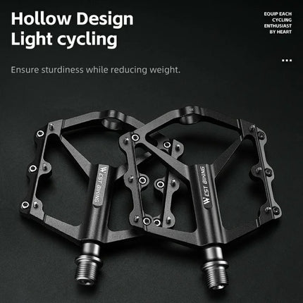 1215Pédales de vélo en alliage d&amp;#39;aluminium léger à 3 roulements  - noir