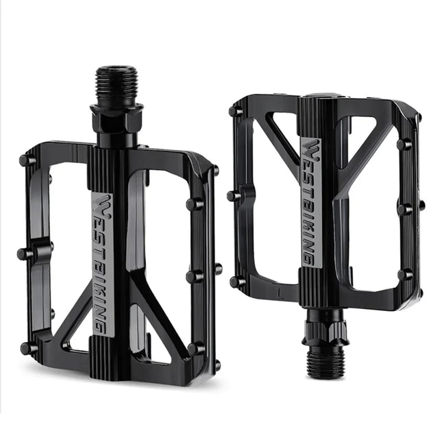 383Pédales WEST BIKING YP0802126 VTT alu, triple roulement, antidérapantes