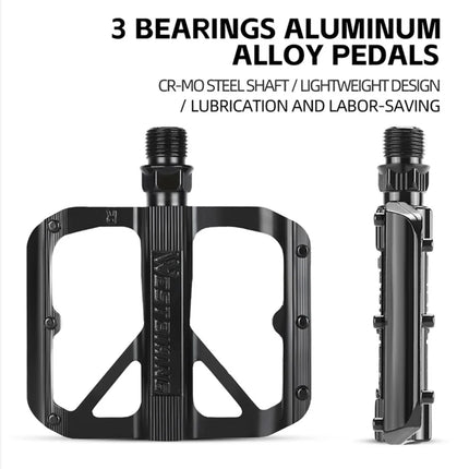 383Pédales WEST BIKING YP0802126 VTT alu, triple roulement, antidérapantes