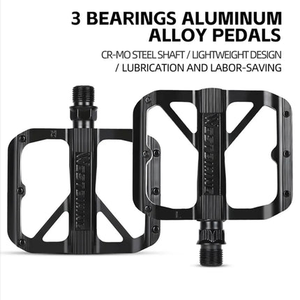 383Pédales WEST BIKING YP0802126 VTT alu, triple roulement, antidérapantes