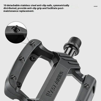 Pédales de vélo anti-glisse à roulements triples accessoires