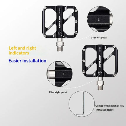 Pédales en aluminium anti-dérapantes avec clé hexagonale pour vélo GUB
