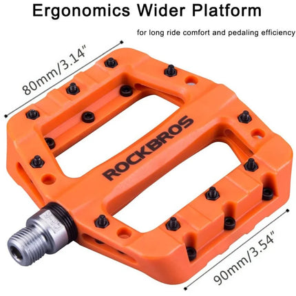2166 Pedales de bicicleta de montaña en fibra de nylon - Naranja