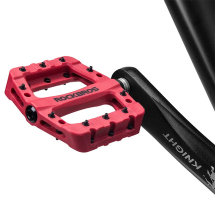 2179Pedali per mountain bike in fibra di nylon leggera - Rosso