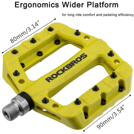 2178 Pedales de bicicleta de montaña de fibra de nylon ligero - Verde