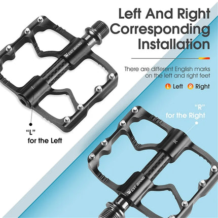 669 Non-slip pedals in aluminum alloy + carbon fiber