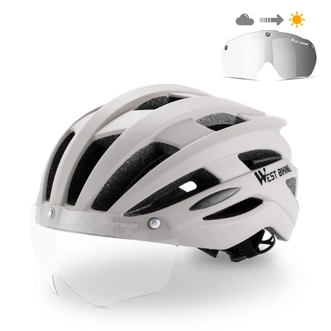 466 EPS foam bicycle helmet with photochromic lens