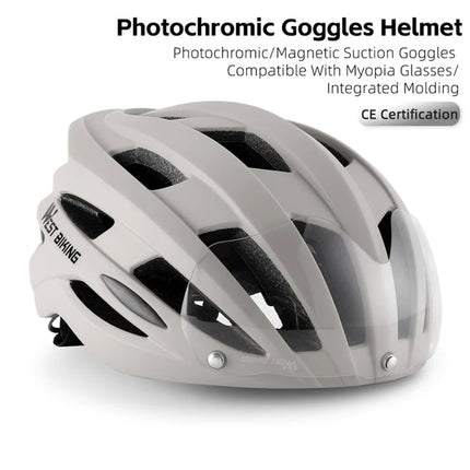 1287 Casco con lentes fotocromáticas desmontables luz trasera