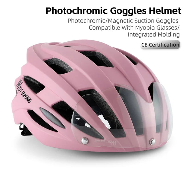 1347 Casco da ciclismo con lenti fotocromatiche eu posteriore