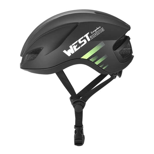 1368 Casco da bici leggero con luce posteriore a LED - Nero