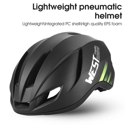 1368 Casco da bici leggero con luce posteriore a LED - Nero