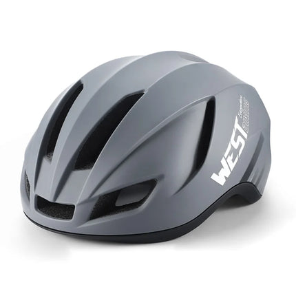 Casco da bici leggero con luce posteriore a LED - Grigio