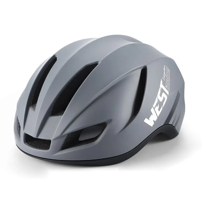 Casco da bici leggero con luce posteriore a LED - Grigio
