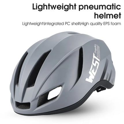 Casco da bici leggero con luce posteriore a LED - Grigio