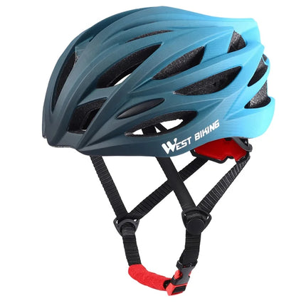 1352Casque de cyclisme en dégradé de couleurs en PC+EPS respirant - Bleu