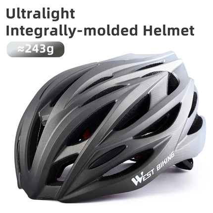 783 Casco da ciclismo sfumato con protezione per la testa PC+EPS traspirante - Grigio