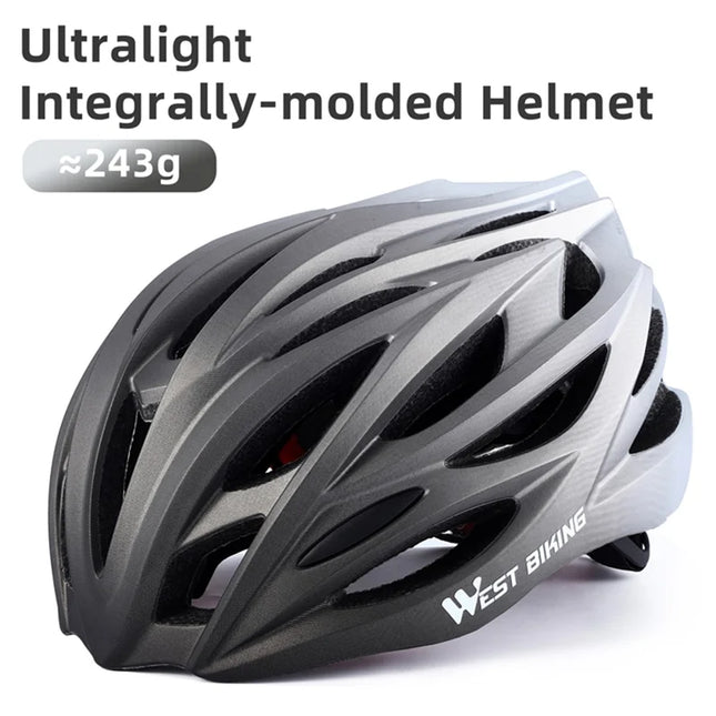 783 Casco da ciclismo sfumato con protezione per la testa PC+EPS traspirante - Grigio