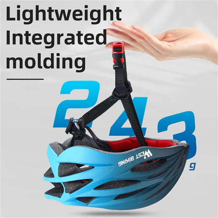783 Casco da ciclismo sfumato con protezione per la testa PC+EPS traspirante - Grigio