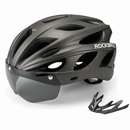 998Casque de vélo avec absorption chocs EPS et visière de lunettes