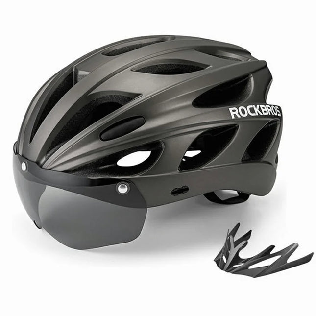 998 Casco da bici con assorbimento degli urti EPS e visiera per occhiali