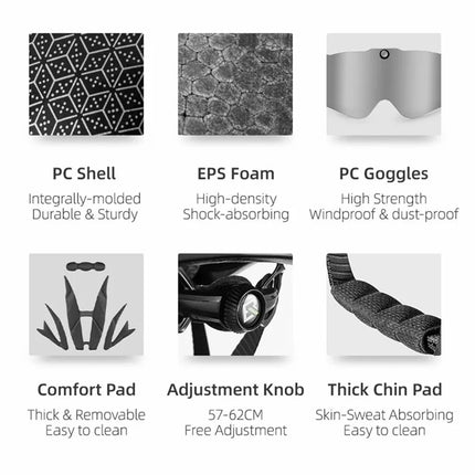 825Casque de vélo avec absorbeur de chocs avec visière - Titane