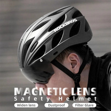 825Casque de vélo avec absorbeur de chocs avec visière - Titane